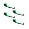 Tie 4 Safe 2" x 10' Lasso Strap w/ Mini J Hook for Towing Wrecker Trailer Tie Down Green, 4PK TWS65-5210-J-GR-4 - alternate 1